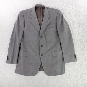 Elite Venezia Loro Piana Blazer Mens 54 44R Gray Zelander Merino Wool Italy Coat